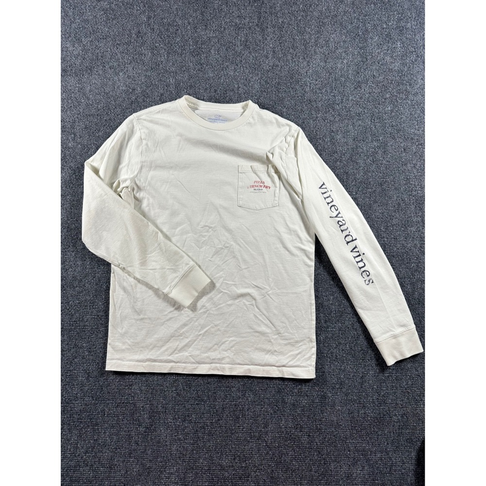 Vineyard Vines Kids Long Sleeve T Shirt Pizza French Fry Ski Club‎ Graphic L